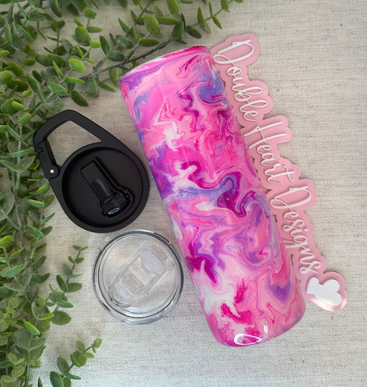 Pink & Purple Swirls 20 oz with UV Glow